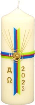 Ostertischkerze 170/60 mm, Dek. 3063